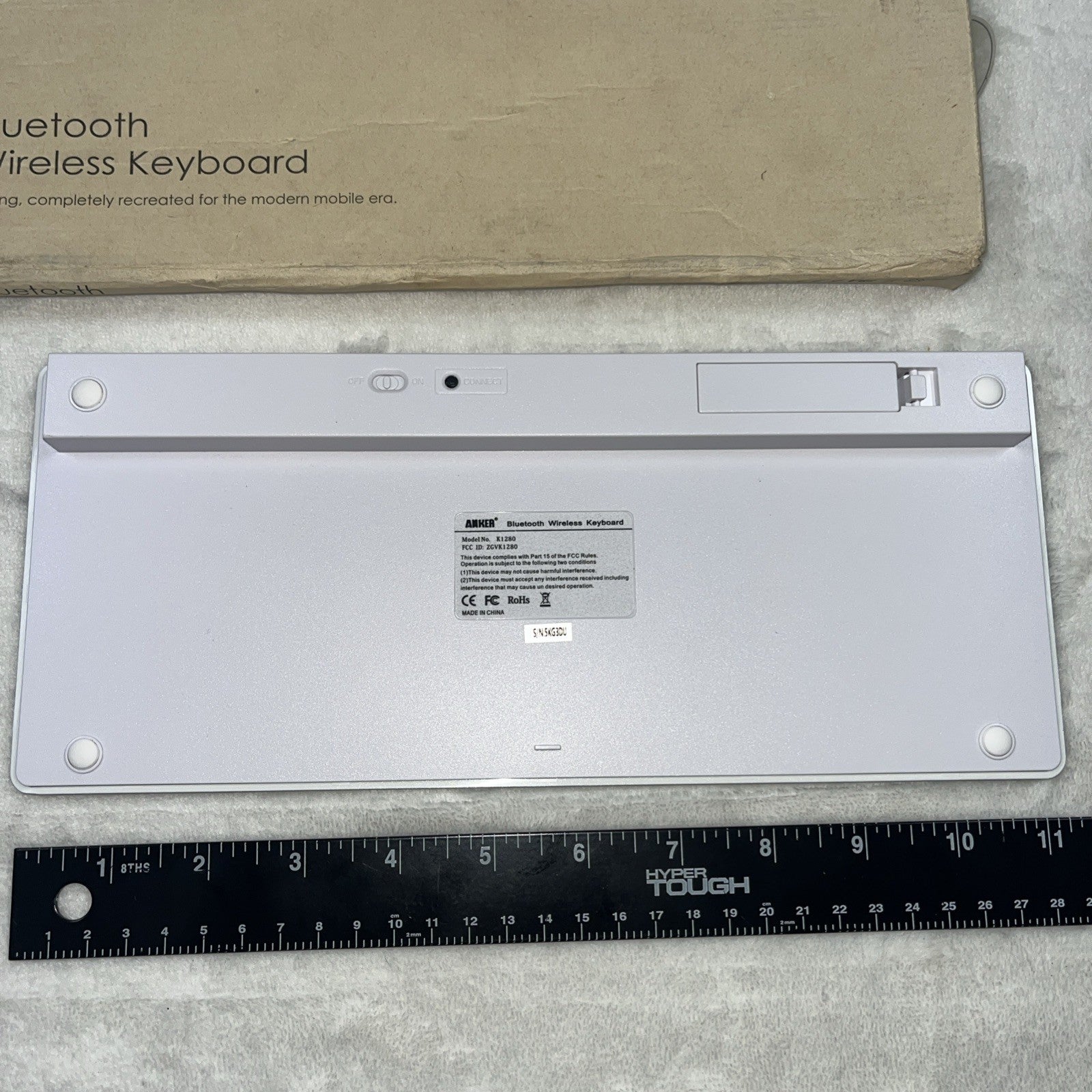 Bluetooth Wireless Keyboard Compatible With Mac Or Windows Silver QWERTY Battery