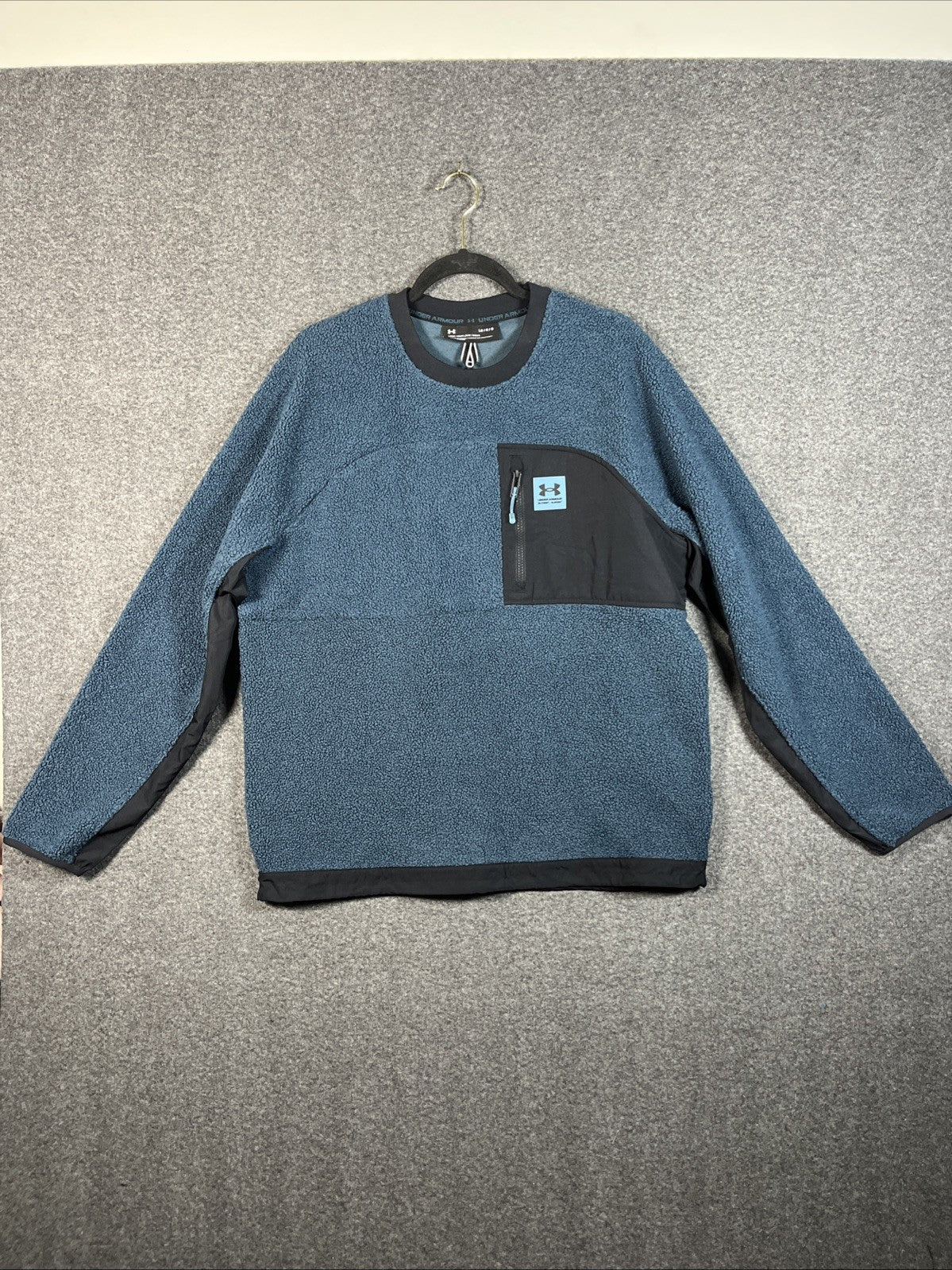 Under Armour Men's Mission Bounce Crew Sweatshirt Long Sleeve Fleece L Pullover 