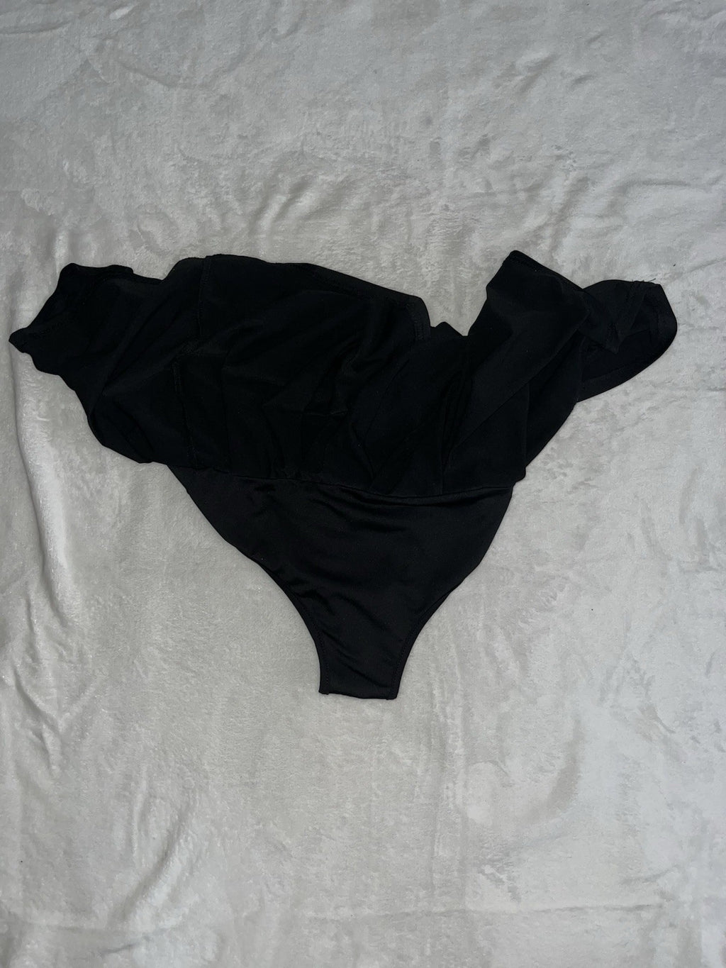 Black Ruffle Mini Skirt / Skort, Size Small
