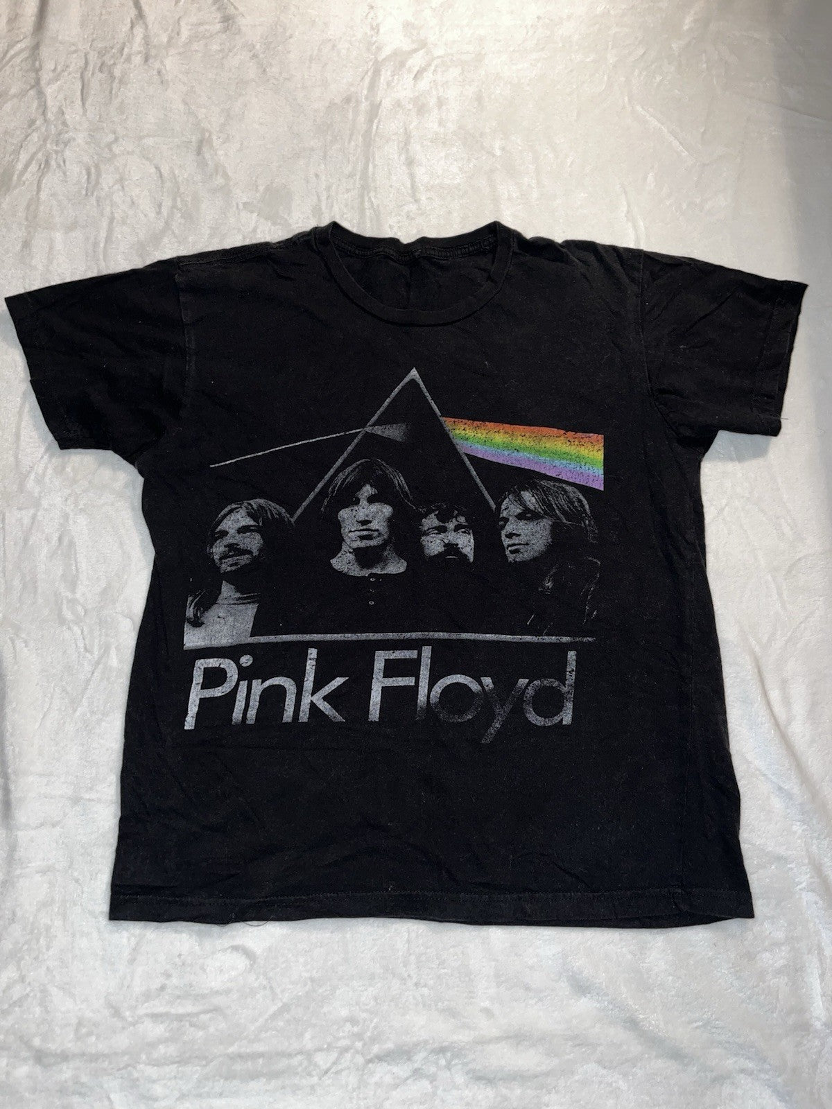 Pink Floyd Dark Side Of The Moon T Shirt Unisex Black Medium Graphic 