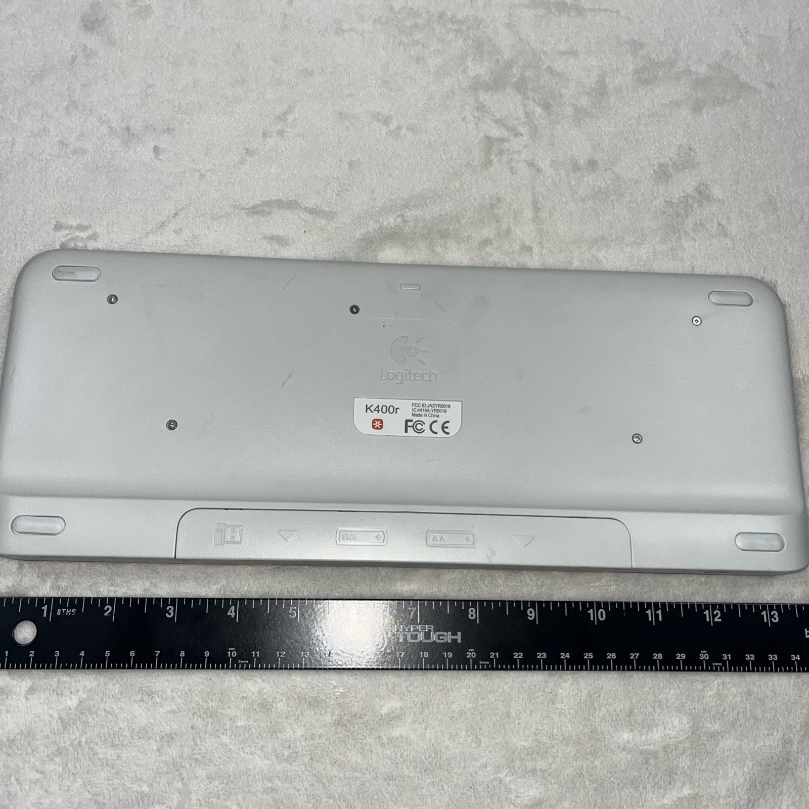 Logitech K400r Keyboard Black QWERTY untested Wireless Mouse Pad 