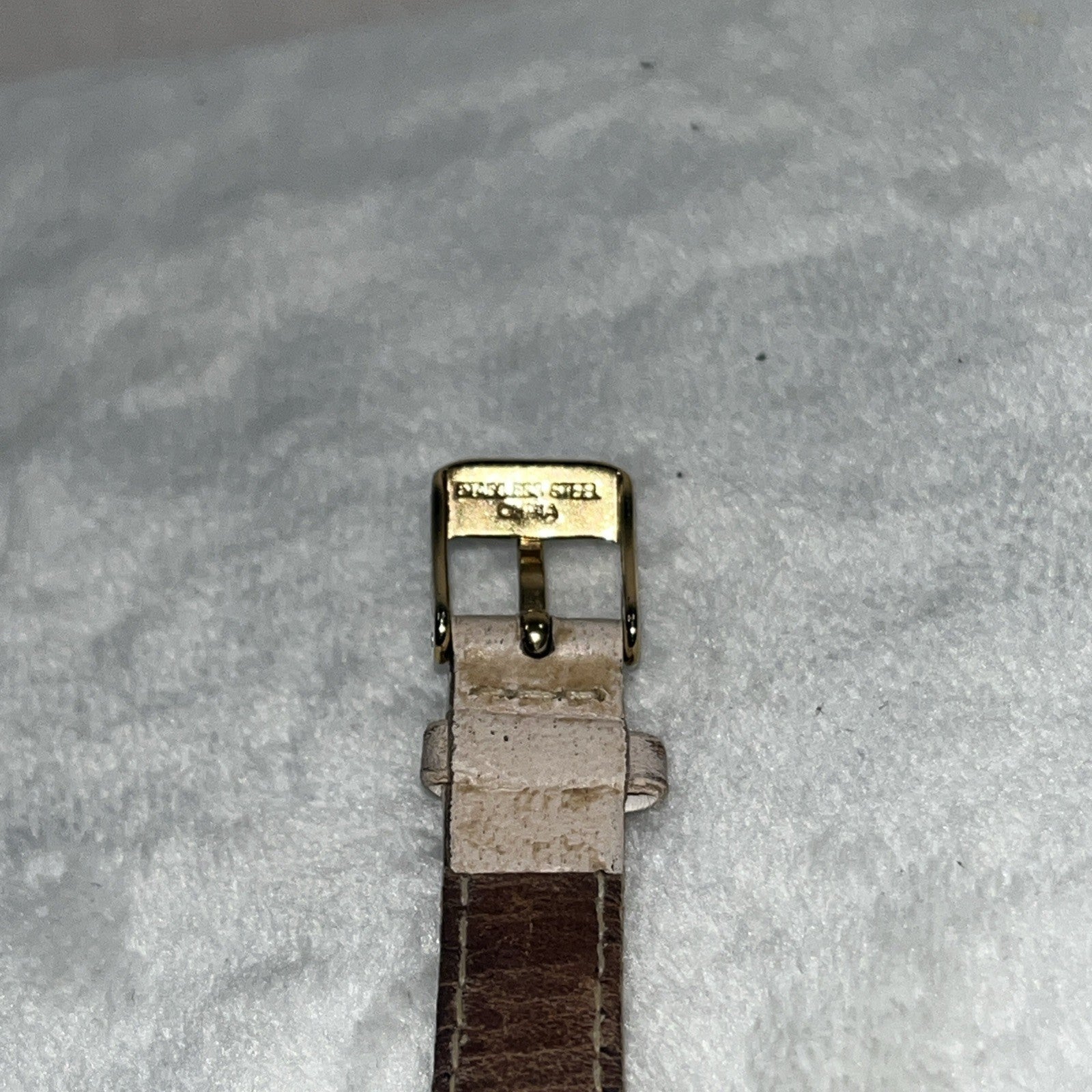Disney Parks Minnie Mouse Leather Watch Stainless Steel Untested Women’s 