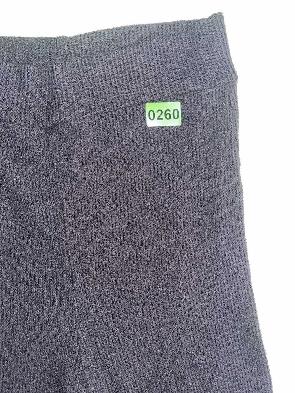 Women’s Cotton Knitted Fleece Lined Black Pants Small Pull On 