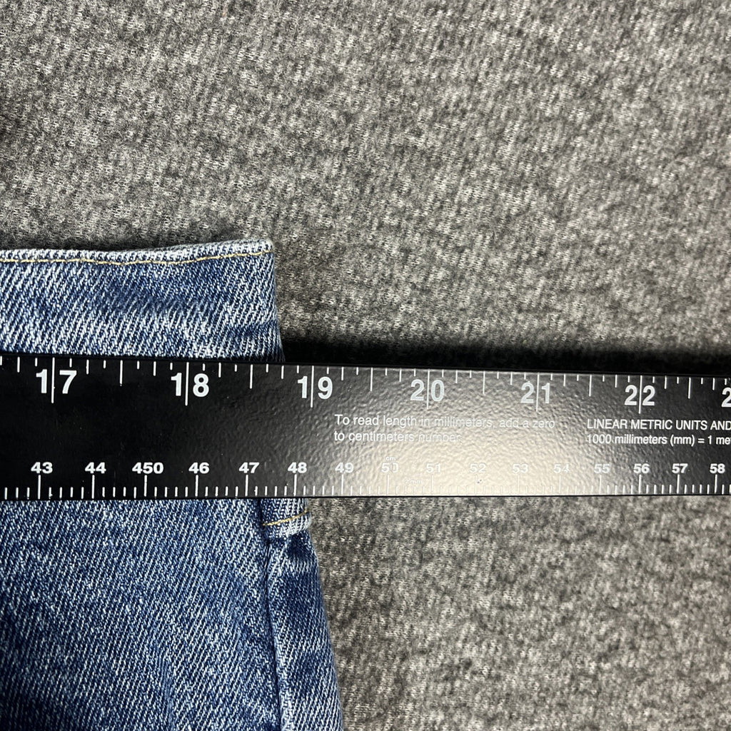 Wrangler Straight Fit Jeans Mens 36x30 Blue Denim Cotton Button Front Zip Fly
