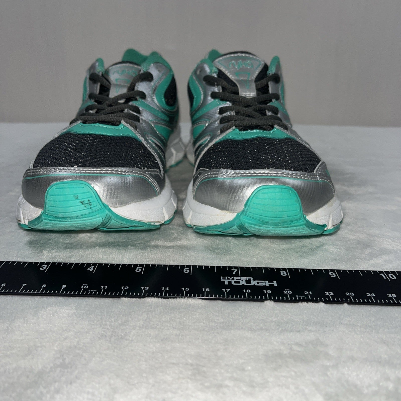 Ryka Women’s Resolute Smt Running Shoes green Silver White Memory Foam Size 8
