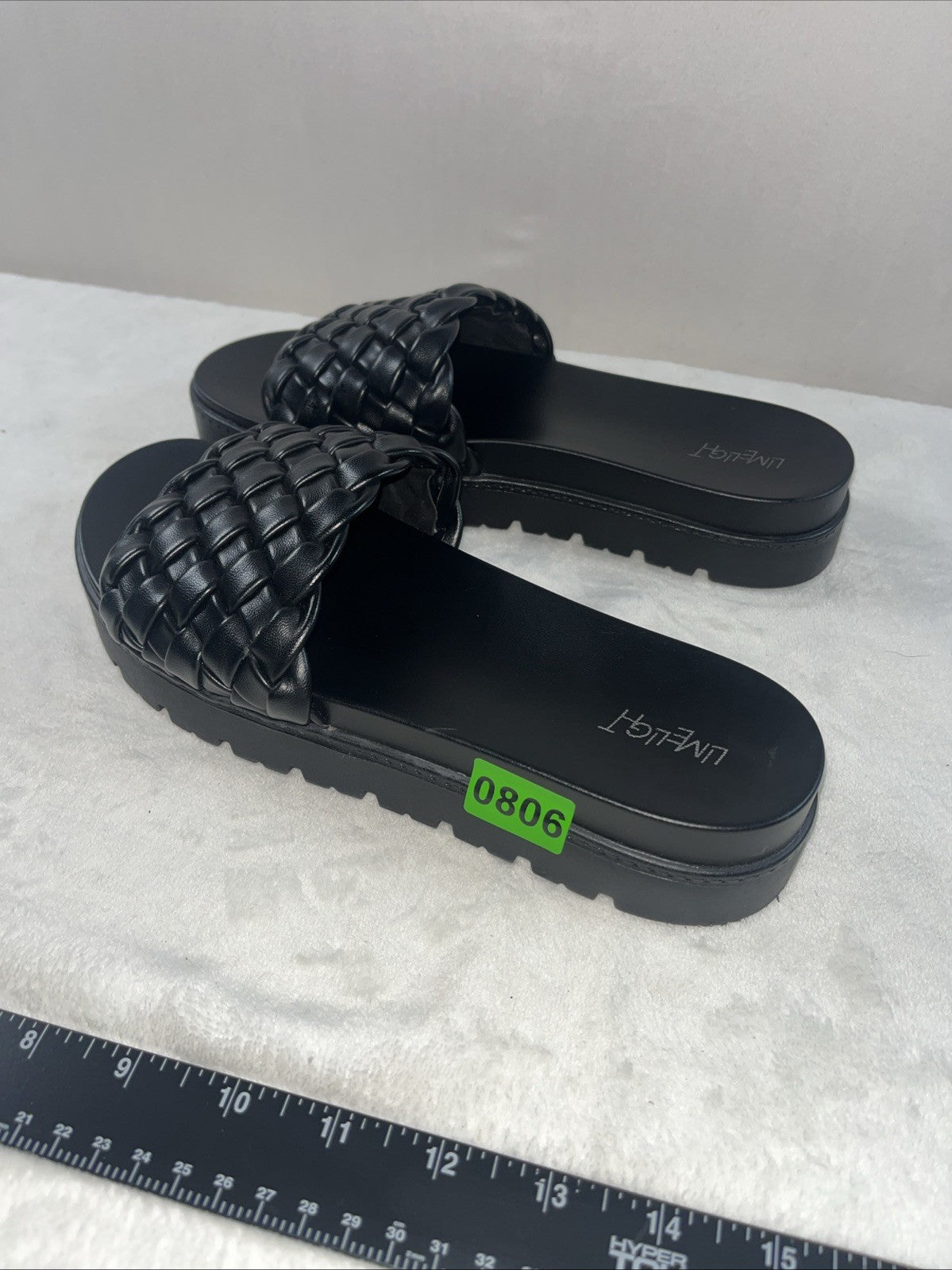 Limelight woven pool slides Women’s Black Size 9 