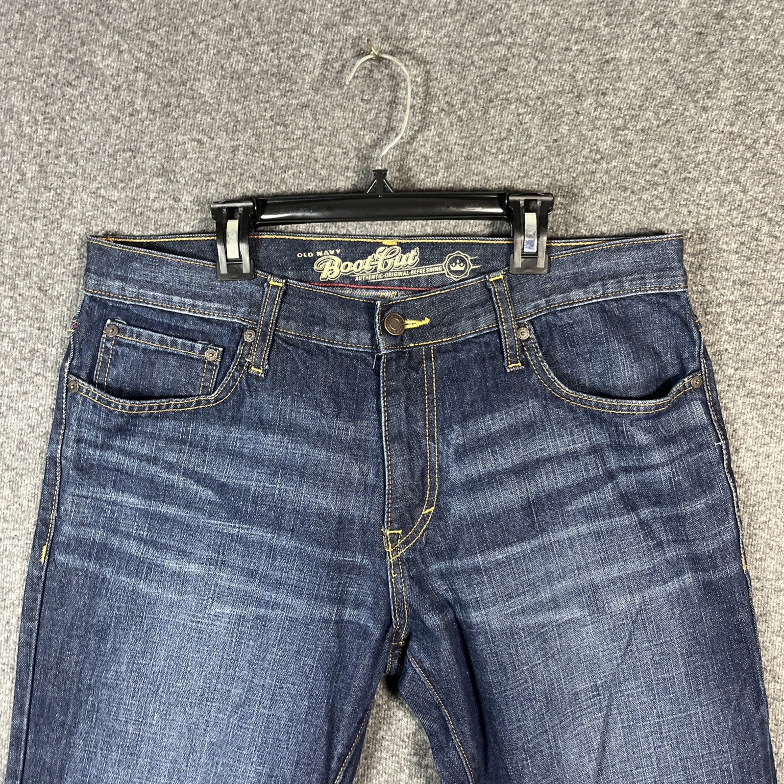 Old Navy boot cut blue denim jeans authentic original button fly men’s 33×30