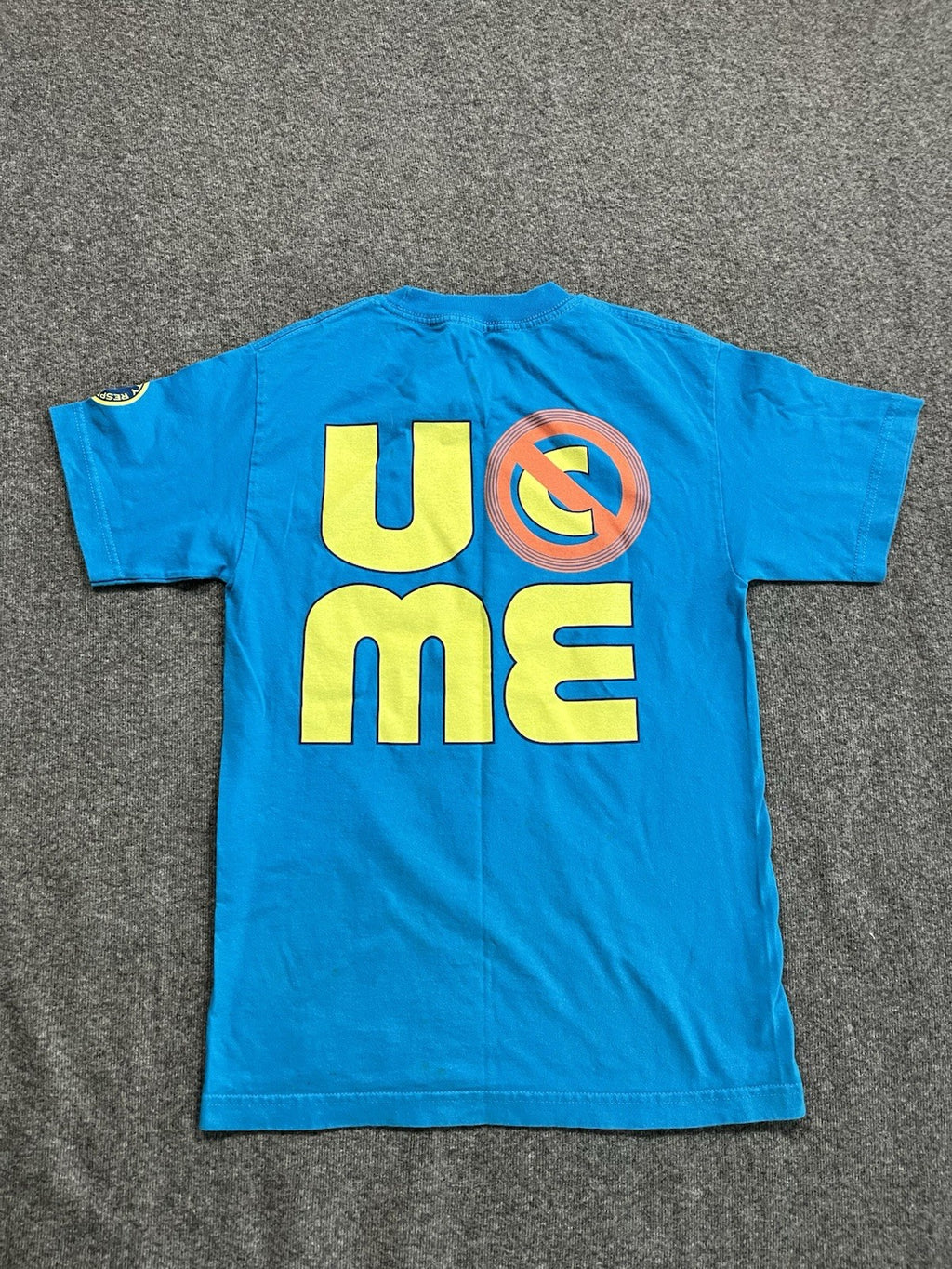 WWE John Cena T-Shirt Men Small Teal Blue Hustle Loyalty Respect Wrestling Logo
