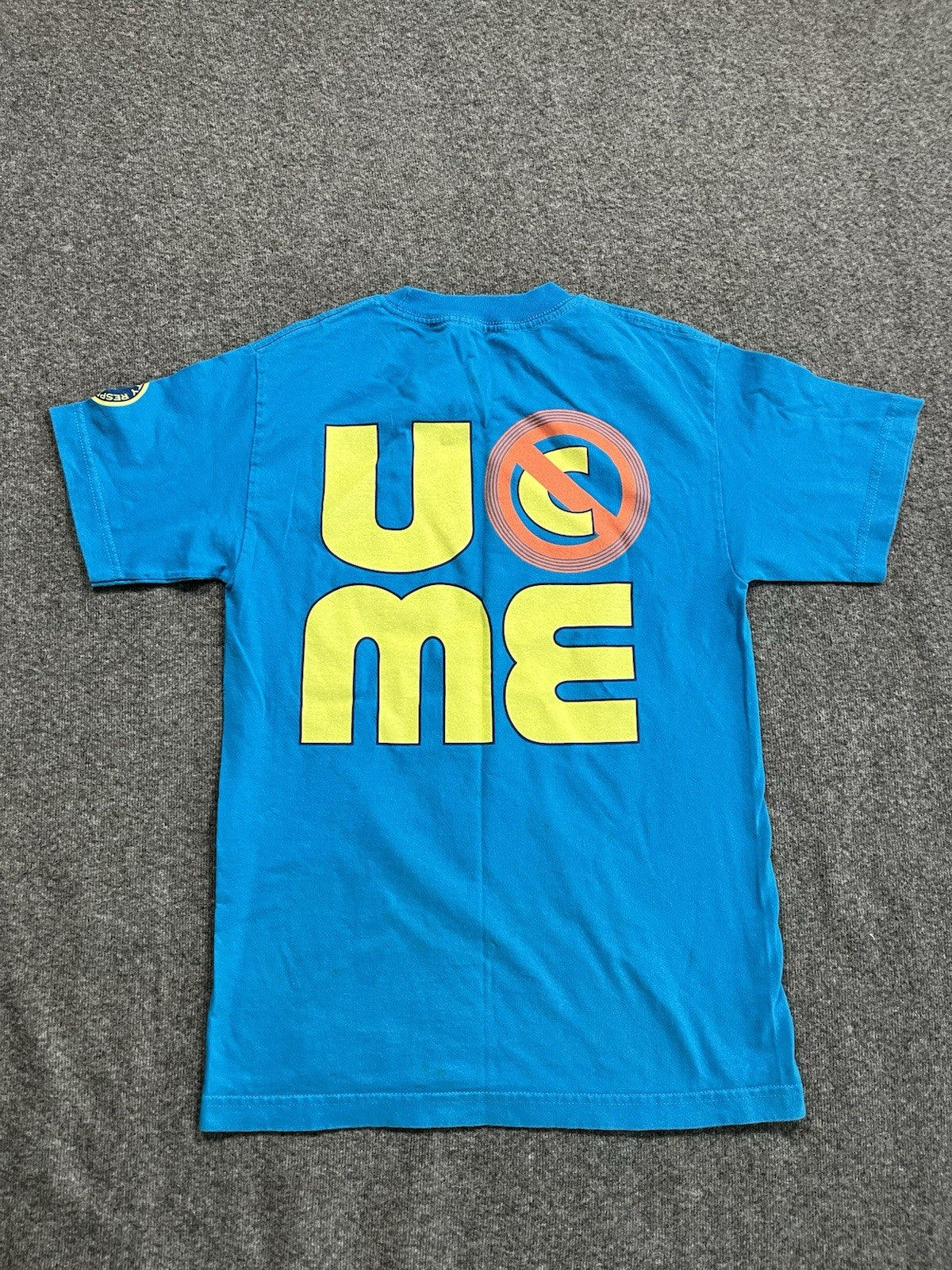 WWE John Cena T-Shirt Men Small Teal Blue Hustle Loyalty Respect Wrestling Logo