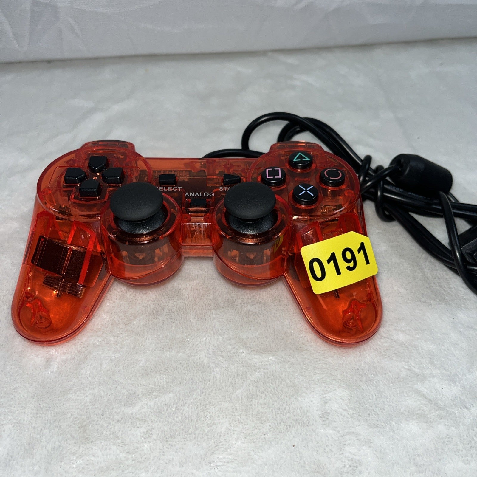 PS2 Controller Compatible with Sony Playstation 2 & Ps1 / Psone, Red Untested