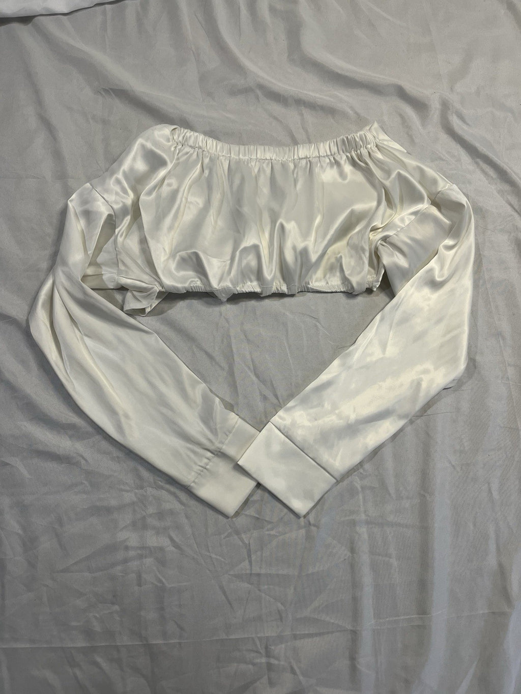 Sheer White Crop Top Women’s Size Medium
