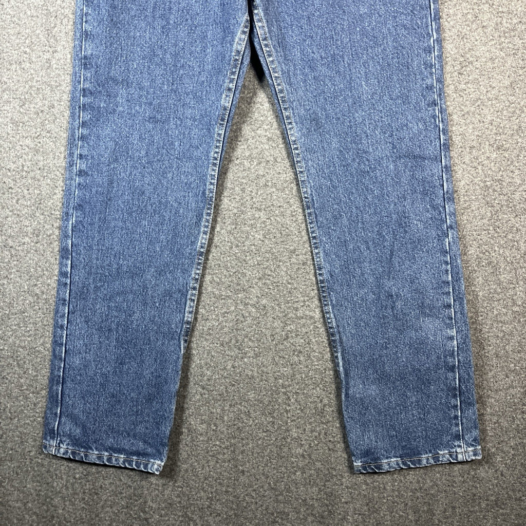 Wrangler premium denim men’s straight leg blue size 29×30 regular fit button zip