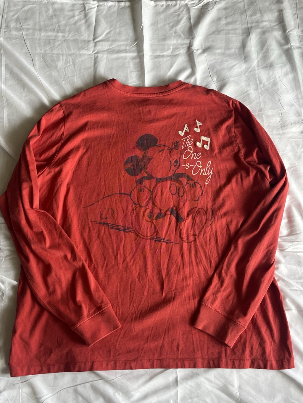 Mickey Mouse Long Sleeve Shirt One And Only Red Size XXL