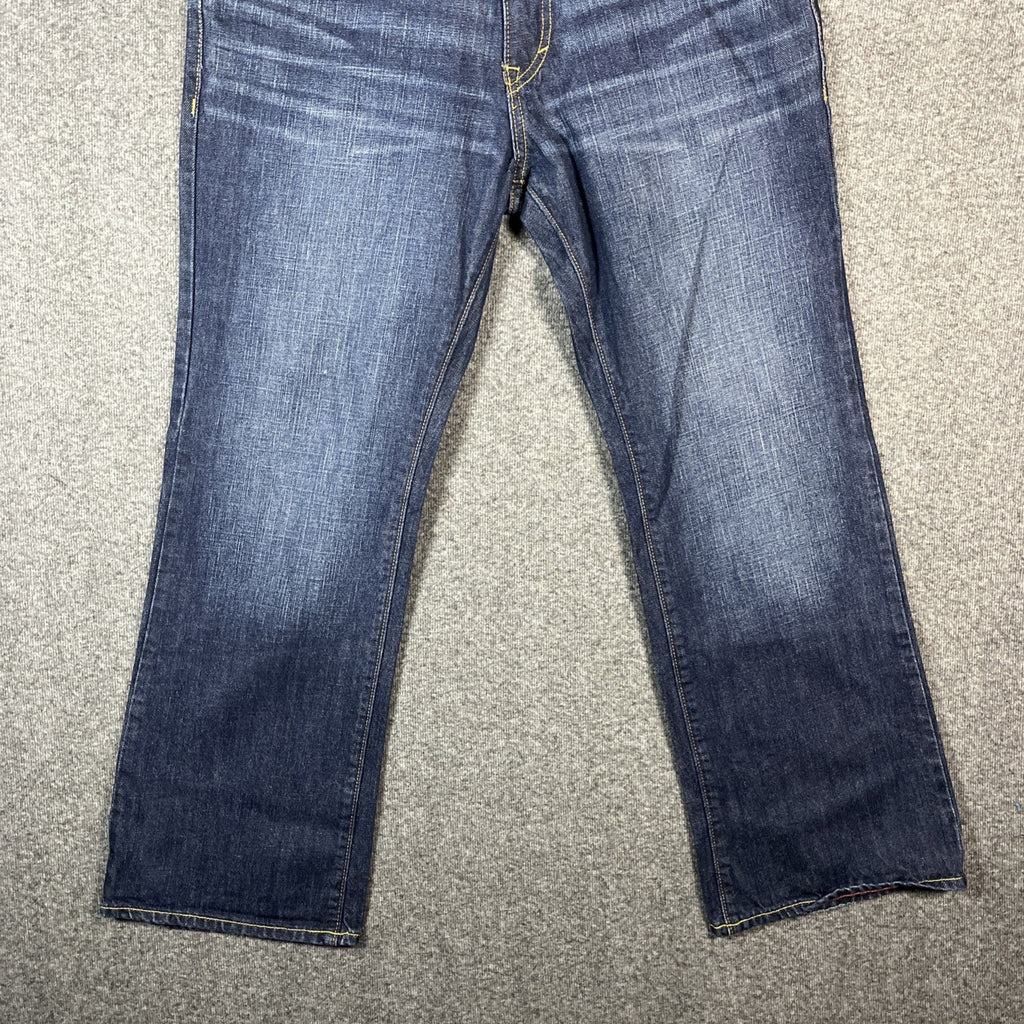 Old Navy boot cut blue denim jeans authentic original button fly men’s 33×30