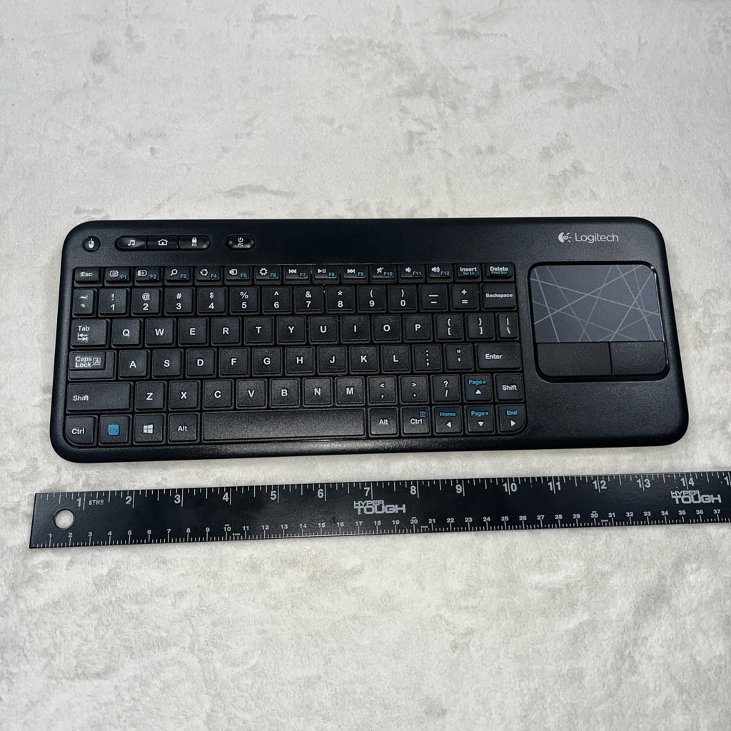 Logitech K400r Keyboard Black QWERTY untested Wireless Mouse Pad 