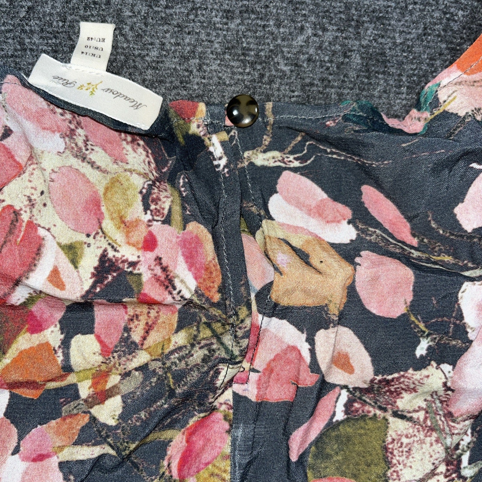 Anthropologie Meadow Rue Mini Dress SIZE 10 Women Short Drop Waist Cottage Fairy