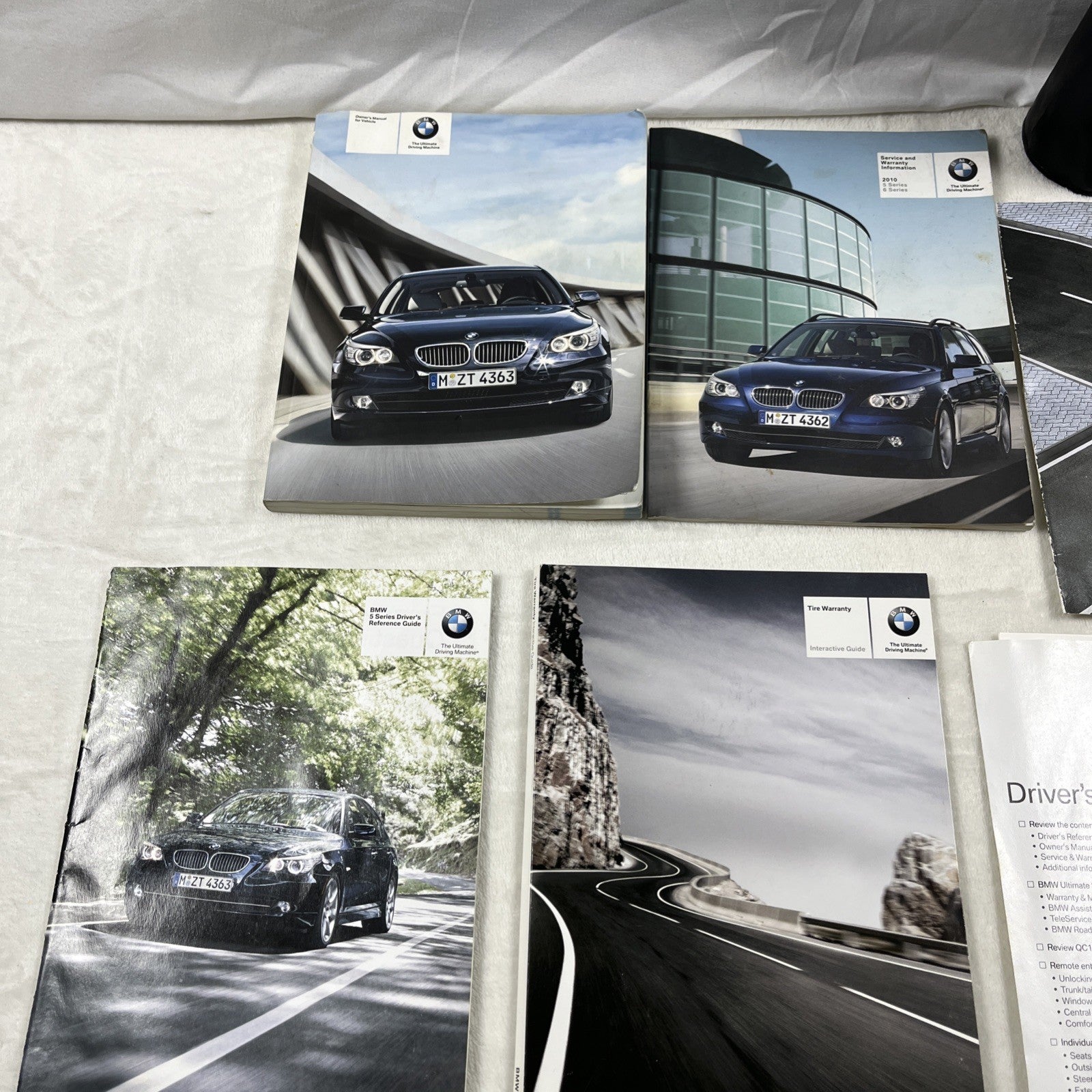 2010 BMW 5 SERIES 528i 535i 550i Owners Manual  , Navigation, Drive , Warranty