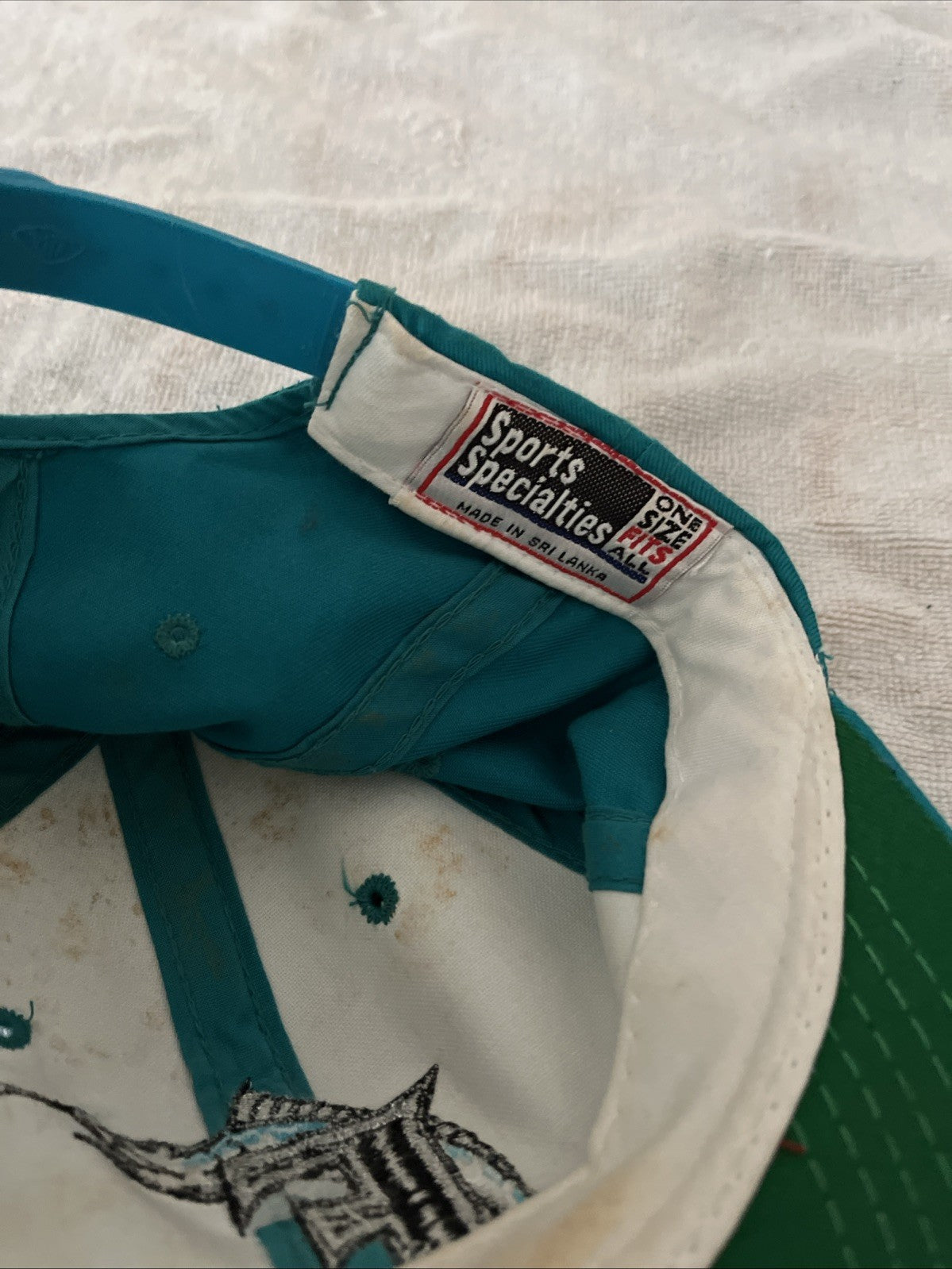 Vintage Florida Marlins Hat Cap Snapback Blue MLB Baseball 90s