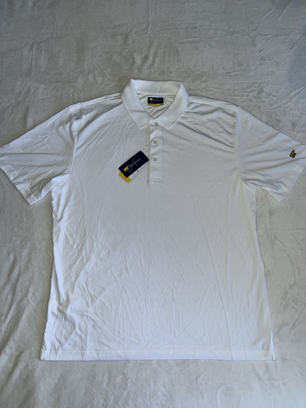 JACK NICKLAUS Men's Short Sleeve GOLF Polo Shirt  X-LARGE Bright White NWT