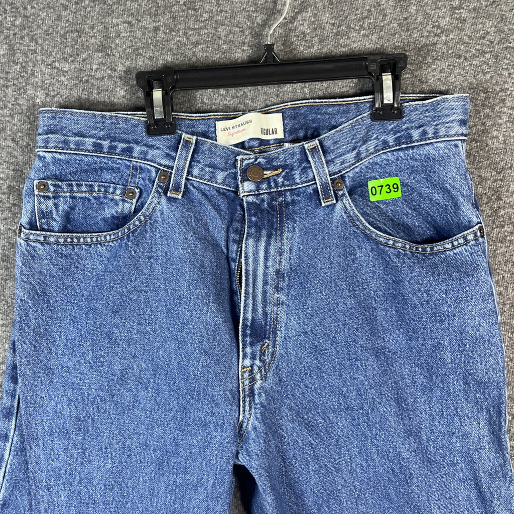 Levi Strauss Jeans Signature Blue Denim Men’s 34x36 Button Zip Fly