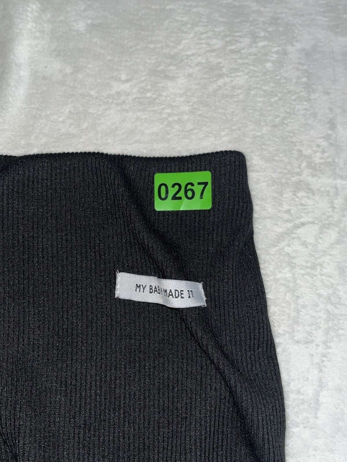 My Baby Made It Cotton Skirt Black Slit Women’s Long Size Small 