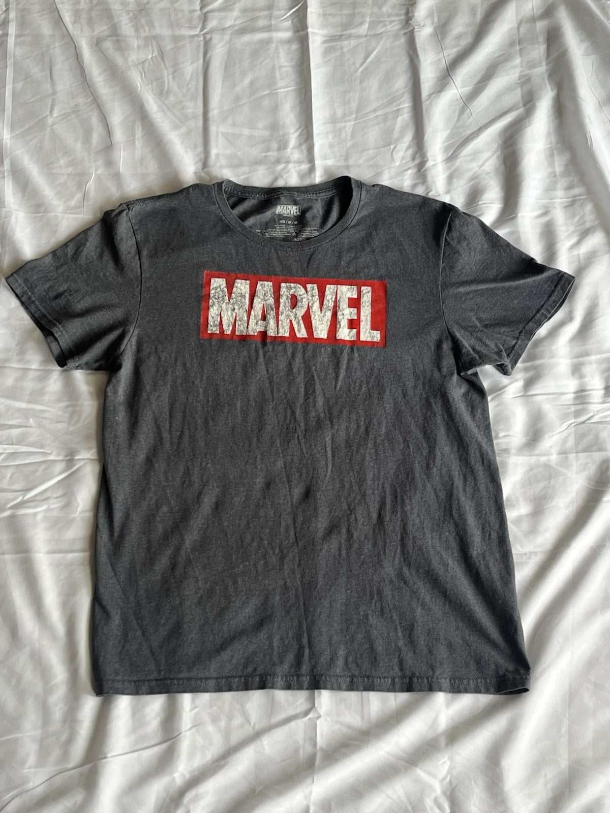Marvel T Shirt Men Gray Graphic Size Medium