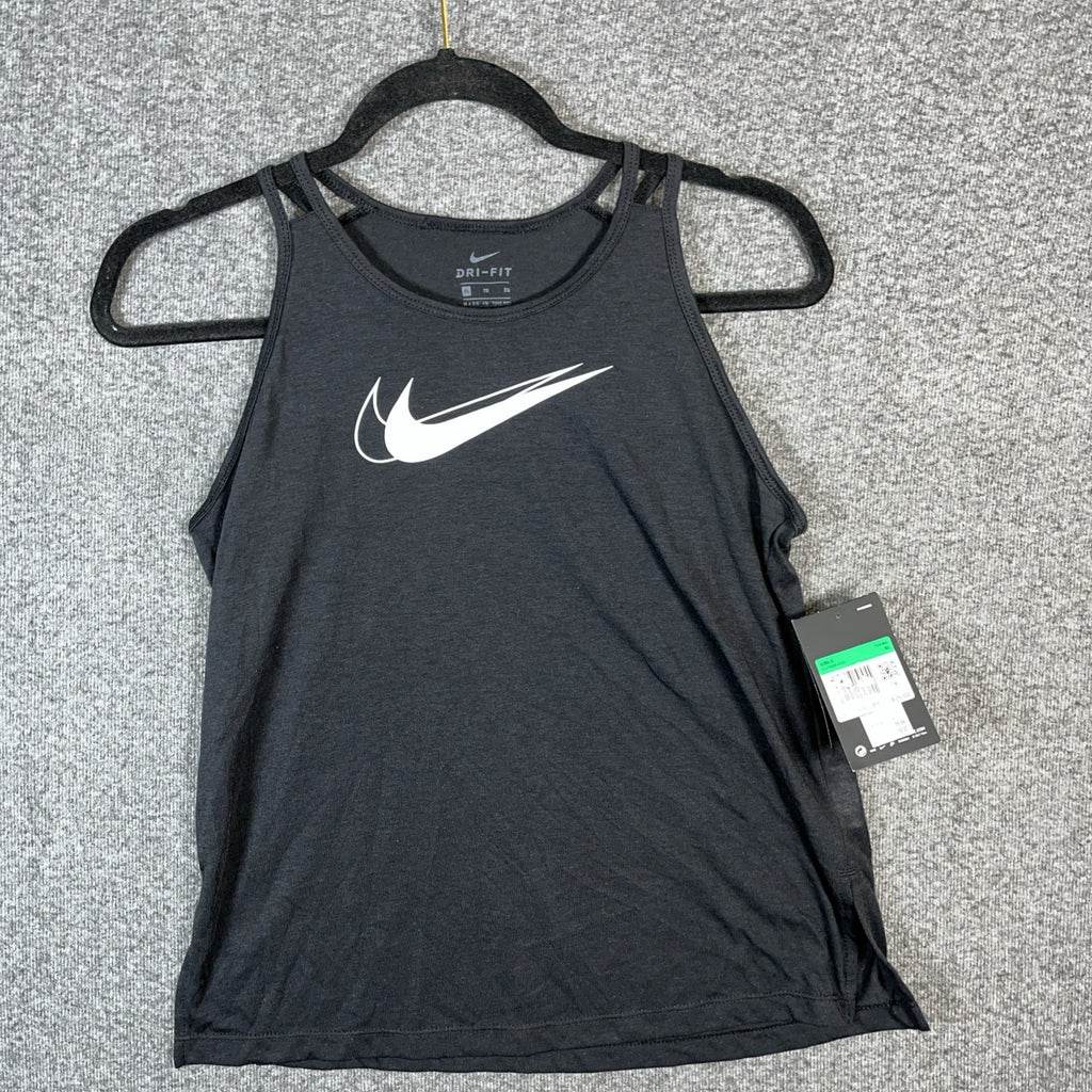 Nike Pro Dri-FIT Cropped Graphic Training Shirt CJ7689-010 Black XL Girls