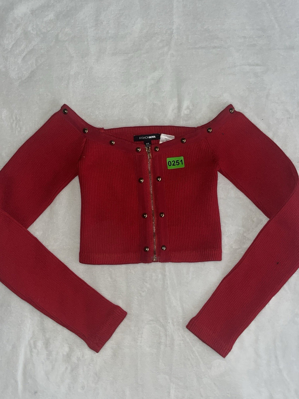 Fashion Nova Women Sweater Small Red Rayon Blend Knit Long Sleeve Pullover