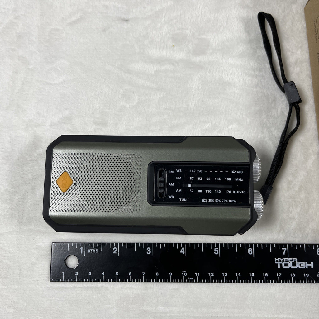Emergency Solar Hand Crank Weather Radio 2000mAh Power Bank Charger Flash Light