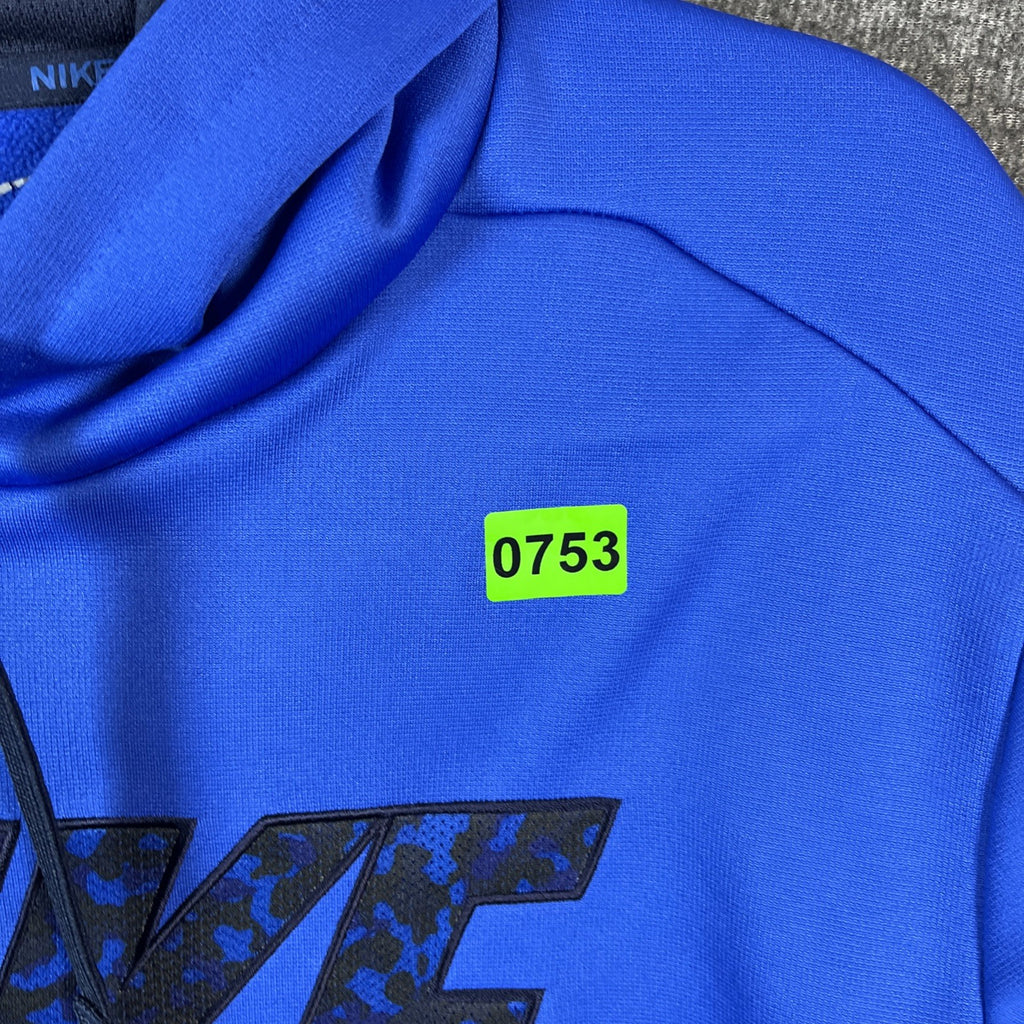 Nike blue thermal fit hoodie extra large men’s 100% polyester activewear pull on