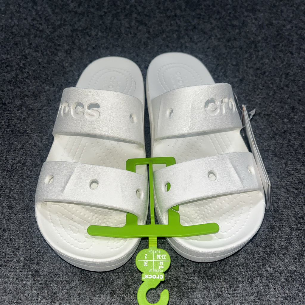 Crocs Unisex Baya White Slide Sandals Shoes Womens Size 4