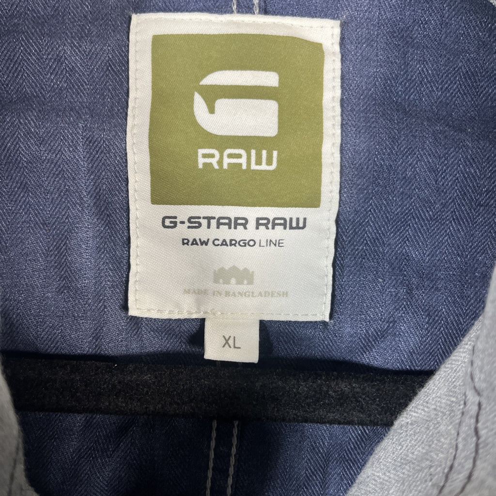 G star RAW men’s cargo shirt gray extra large button up polo longsleeve