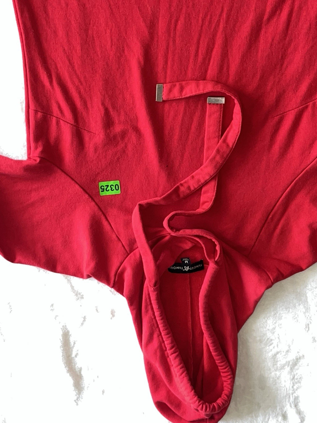 Almost Famous Women’s Hoody Dress Long Sleeve M Red Cotton Fleece 