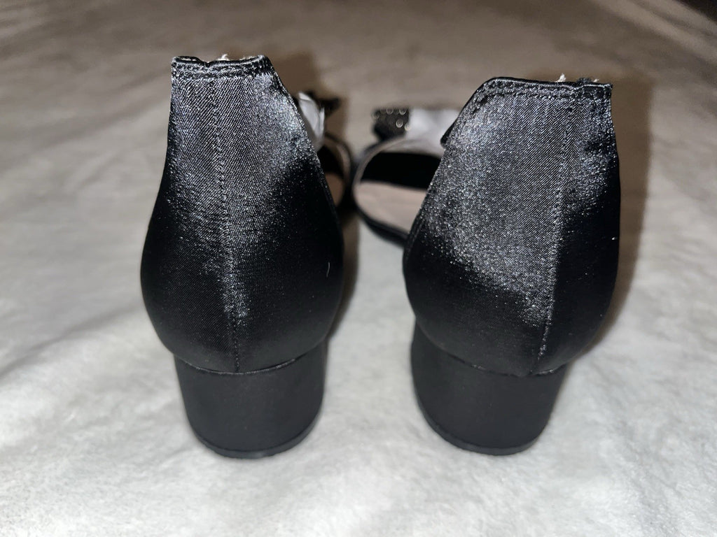 Kelly And Katie Sandals Black Heel Ankle Strap Buckle Size 5 Womens