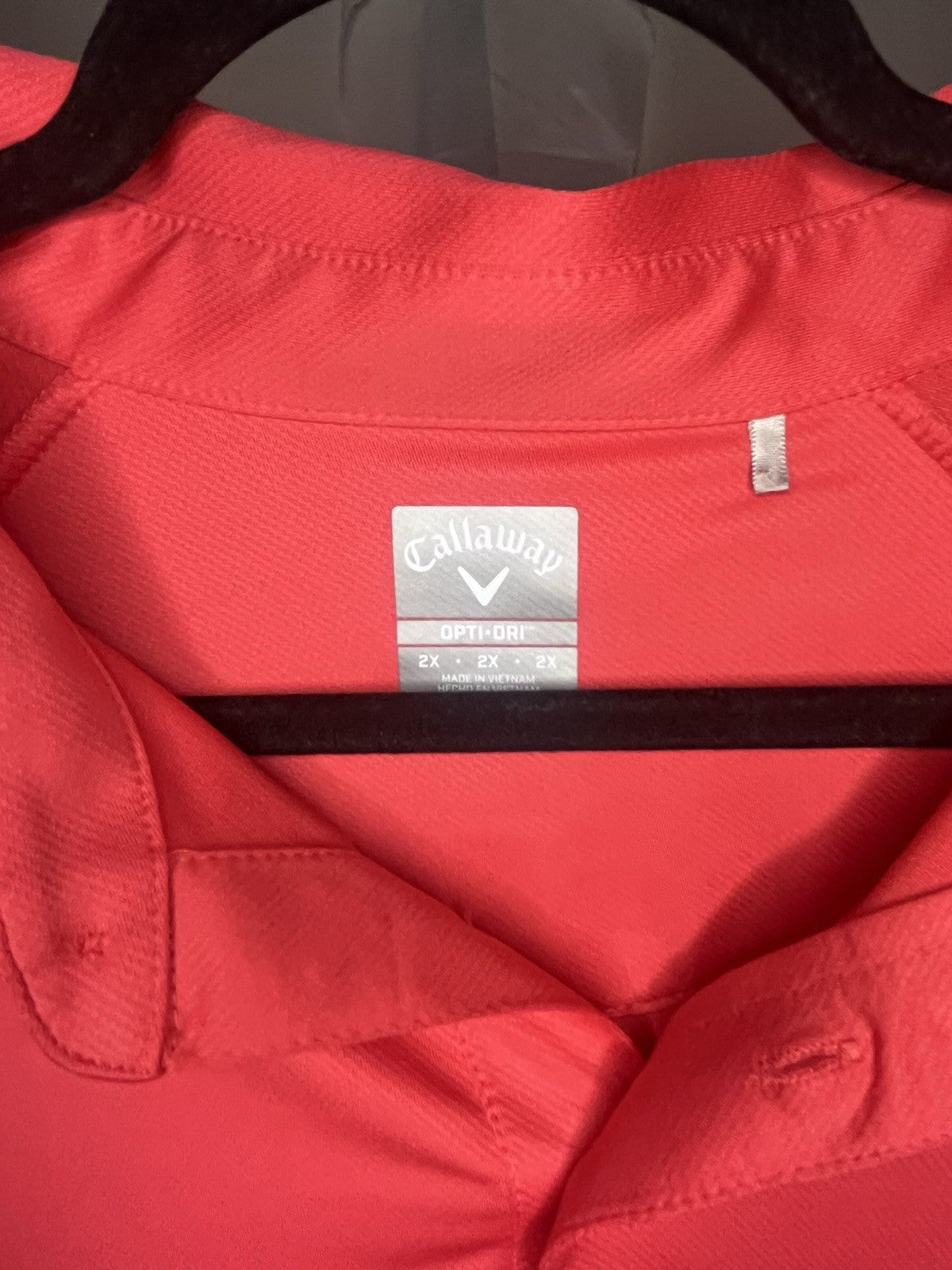 Callaway Golf Shirt Men’s Red Magenta 2X Dri Fit