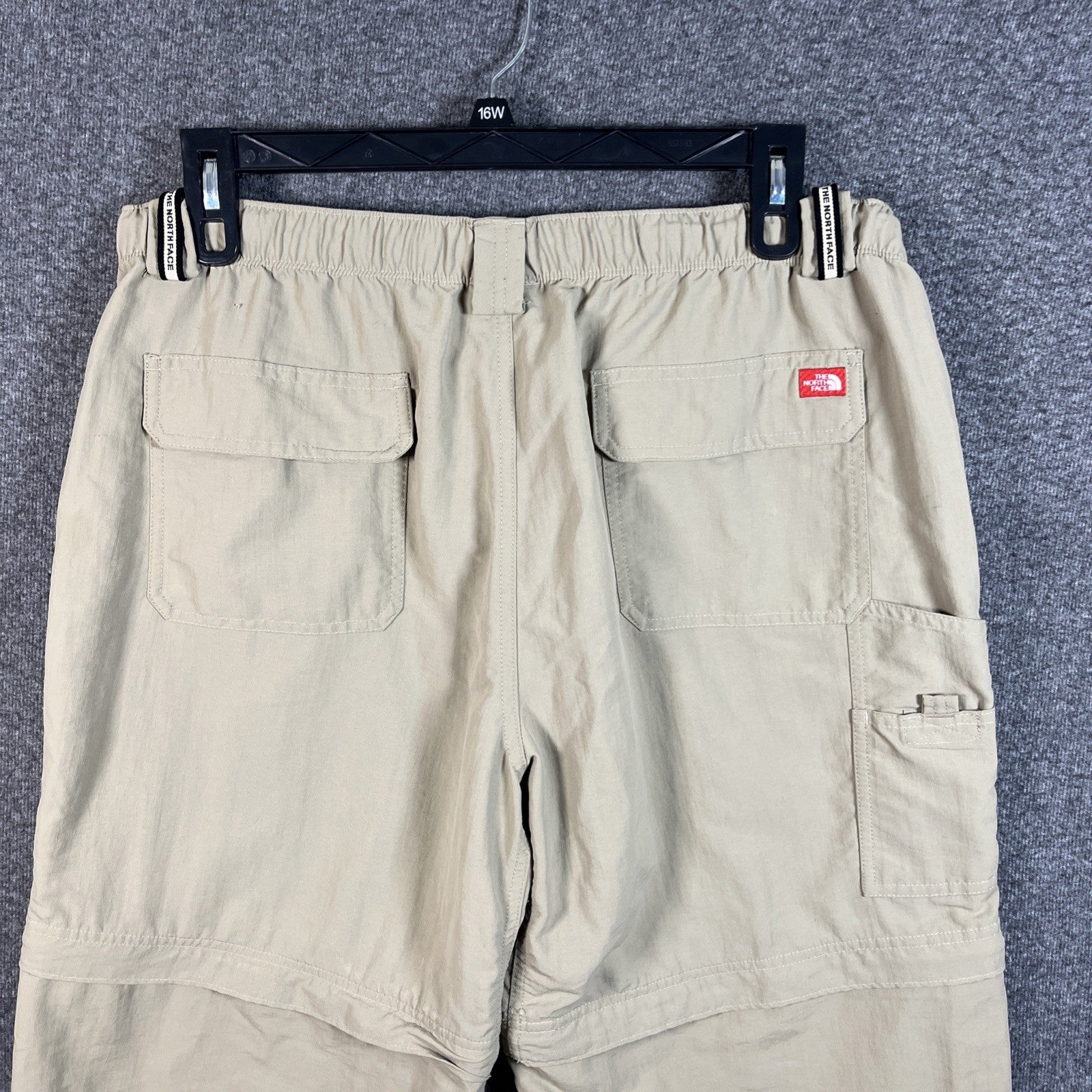 The North Face Tan Belted Nylon Convertible Hiking Cargo Pants/Short Men Size XL