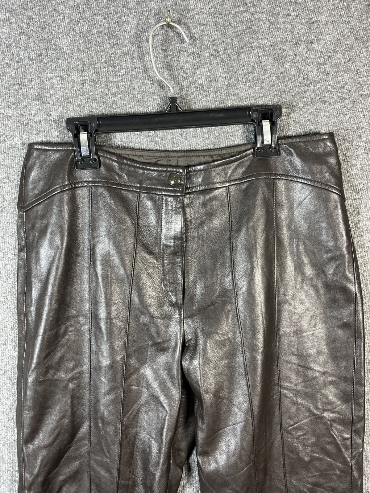 Carlisle women’s leather pants boot cut US 4 UK 8 brown