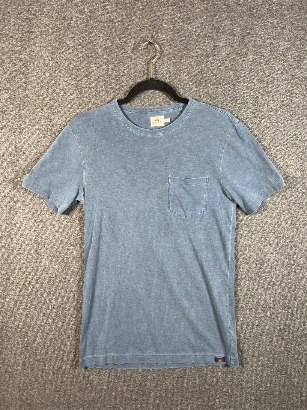 Faherty Brand Sunwashed Pocket T-Shirt Short Sleeve Cotton XS 