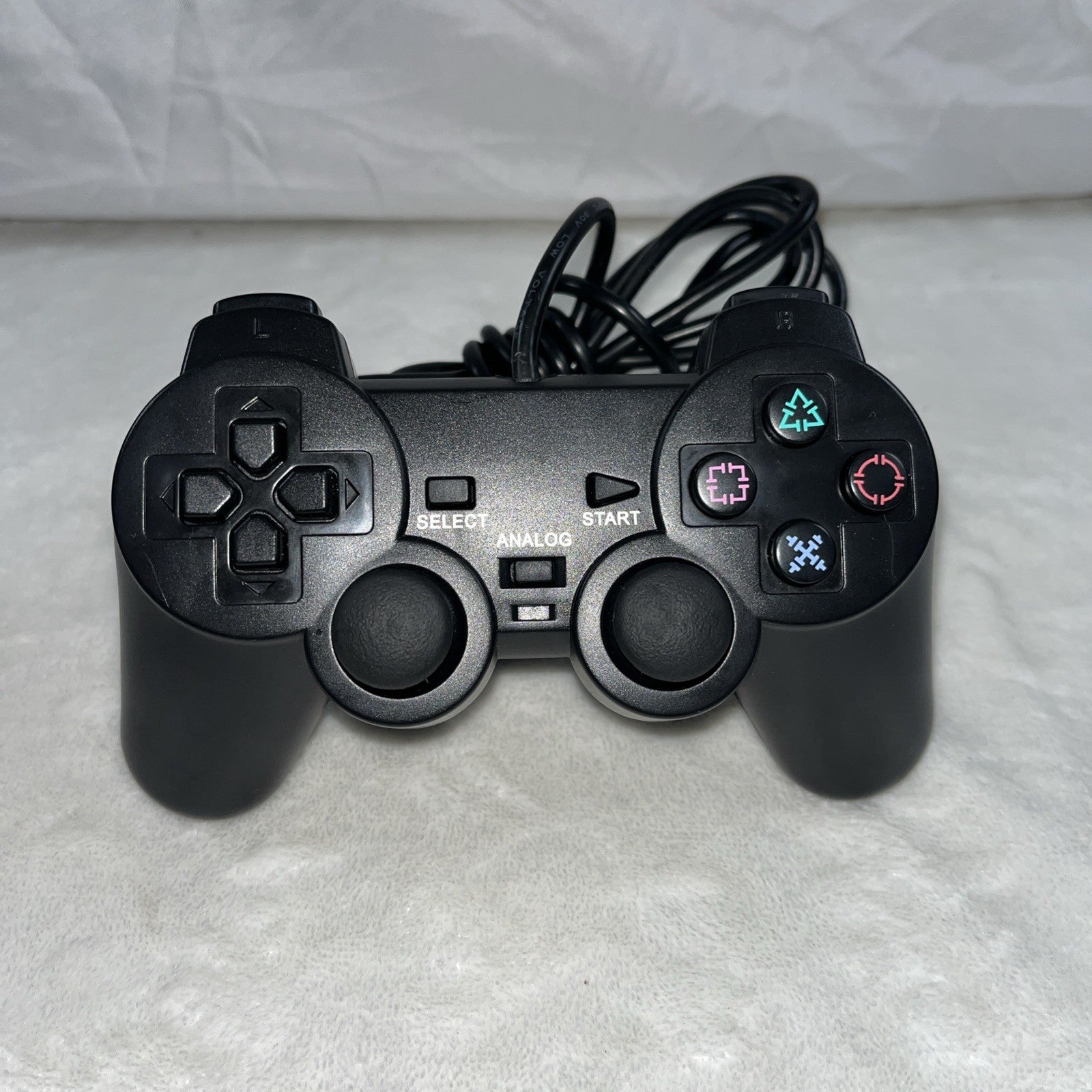 PS2 Controller Compatible with Sony Playstation 2 & Ps1 / Psone, Black Untested