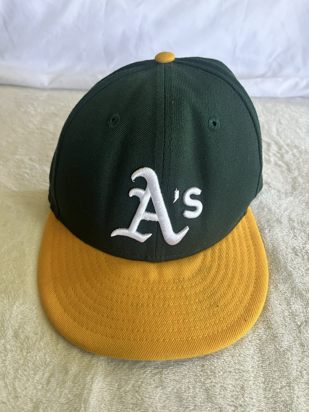Oakland Athletics A's New Era Fitted Hat Sz 7 1/4 59FIFTY 5950 MLB On Field