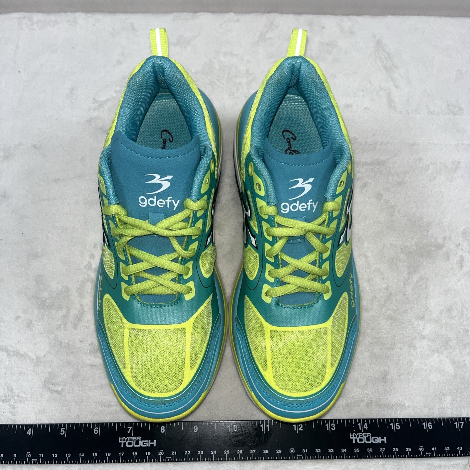 Gdefy ION Womens Gravity Defying Comfort Shoes Green And Blue Wallking Size 7 