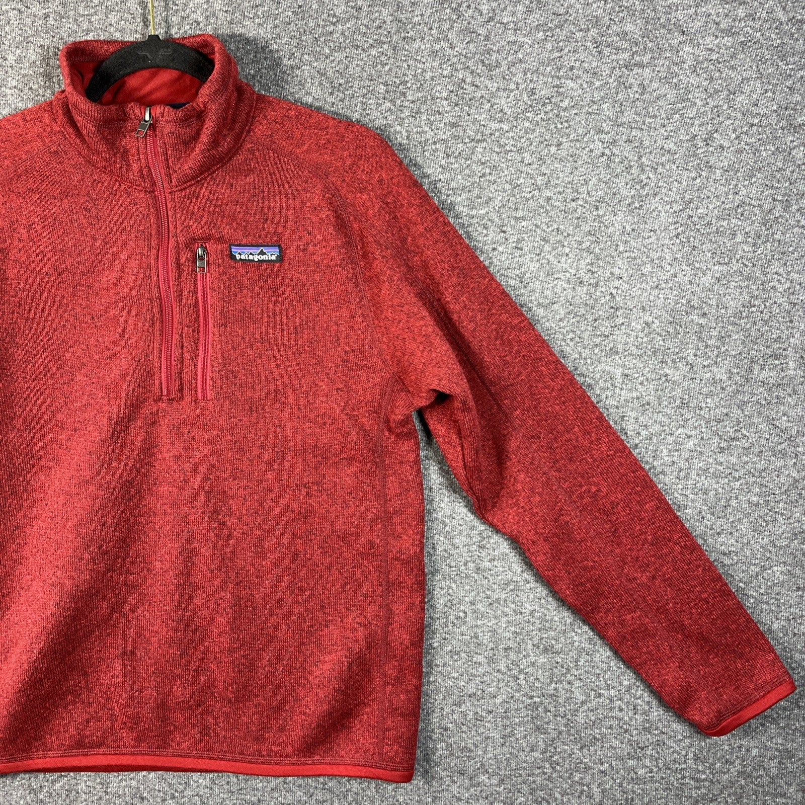 Patagonia Sweater 1/4 Zip Pullover Fleece Red Outdoor Camping Sweatshirt Men S