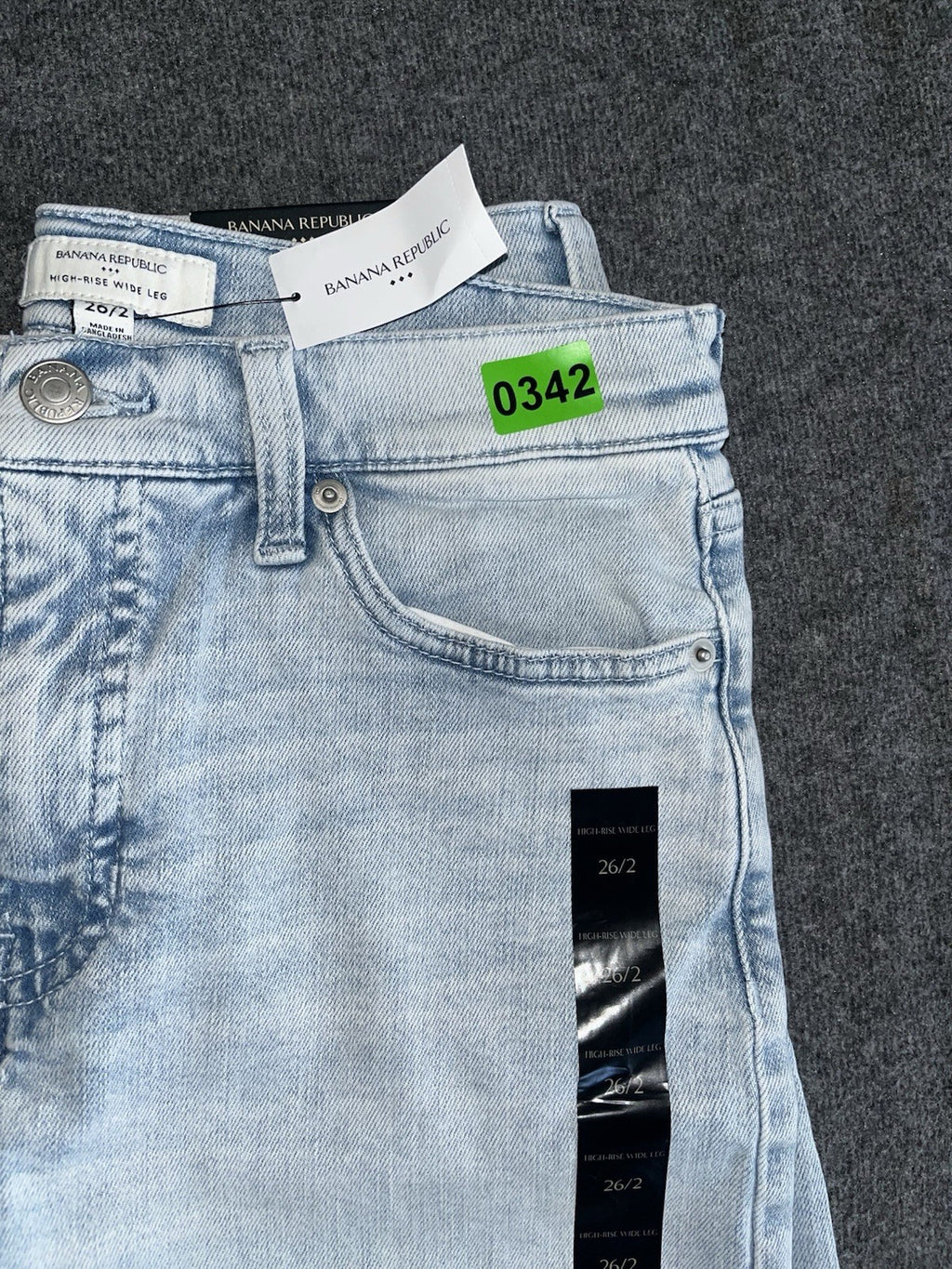 Banana Republic High-Rise Wide Leg Jeans Women’s 26/2 Stone Washed NWTs