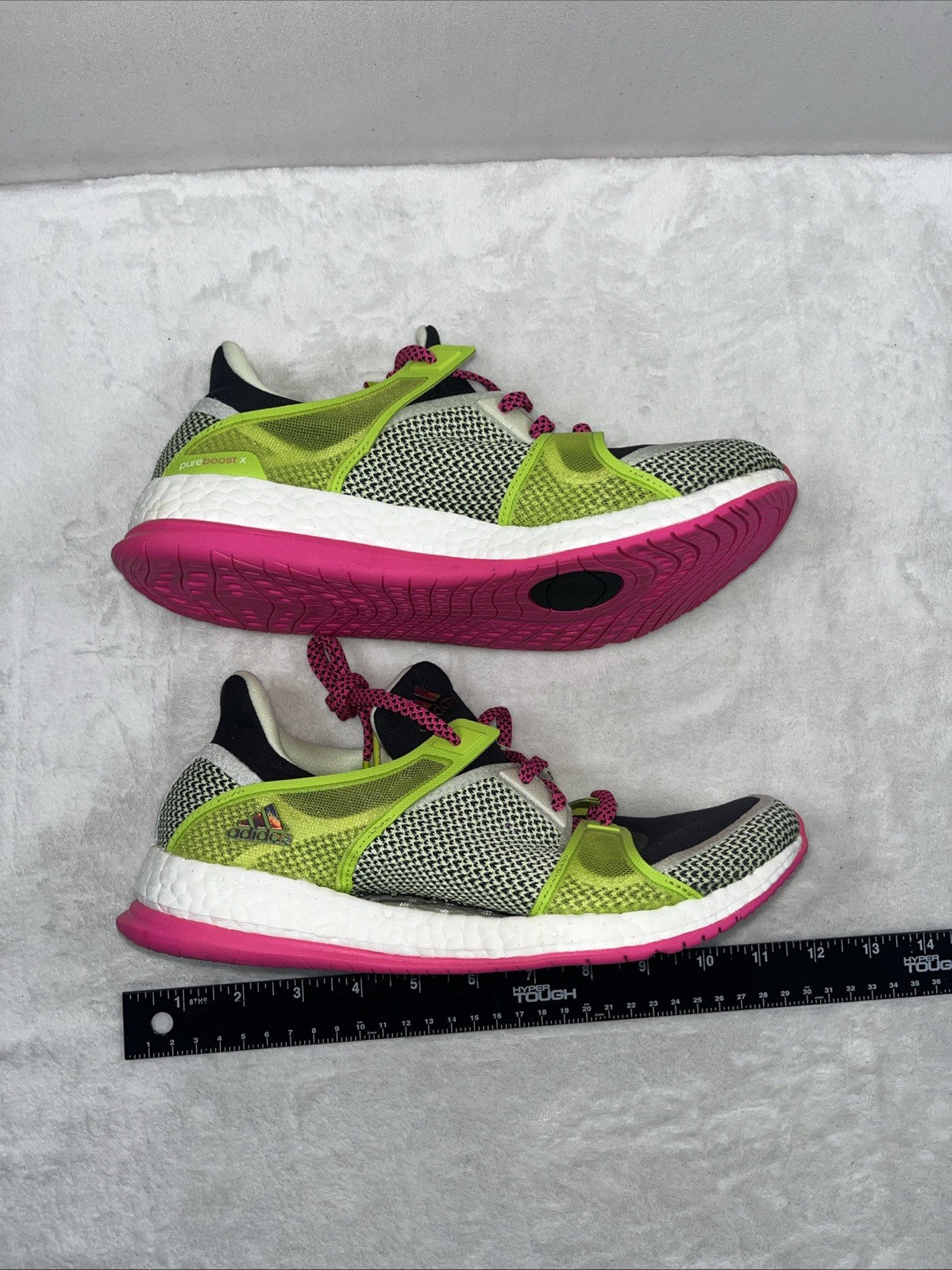 Adidas Pure Boost X Women’s Running Shoe Size 8 Athletic Multicolor Lace Up 