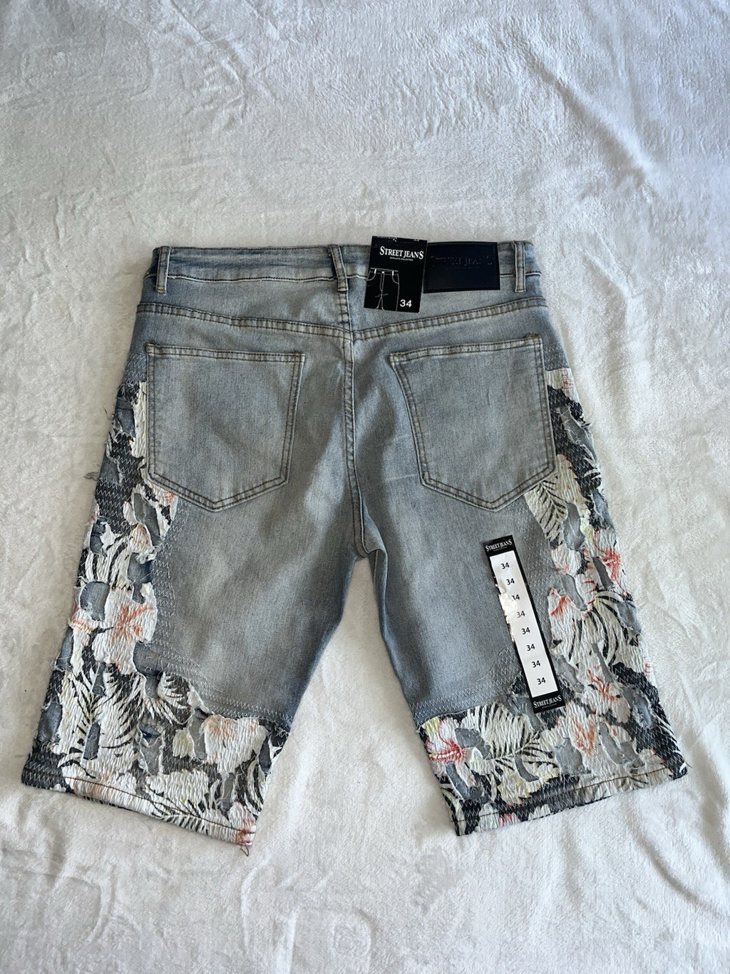 Street Jeans men's denim shorts Floral Design 34 