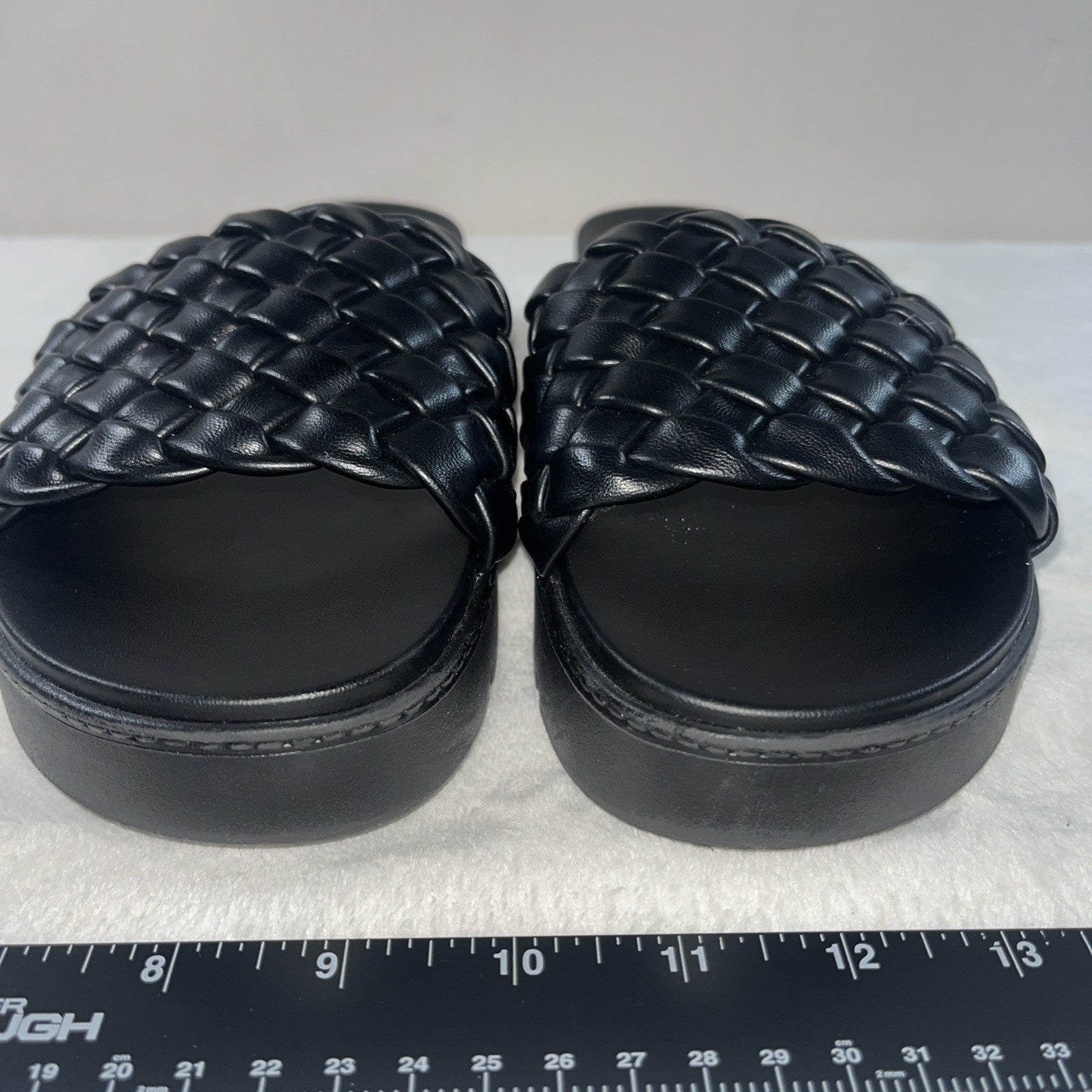 Limelight woven pool slides Women’s Black Size 9 