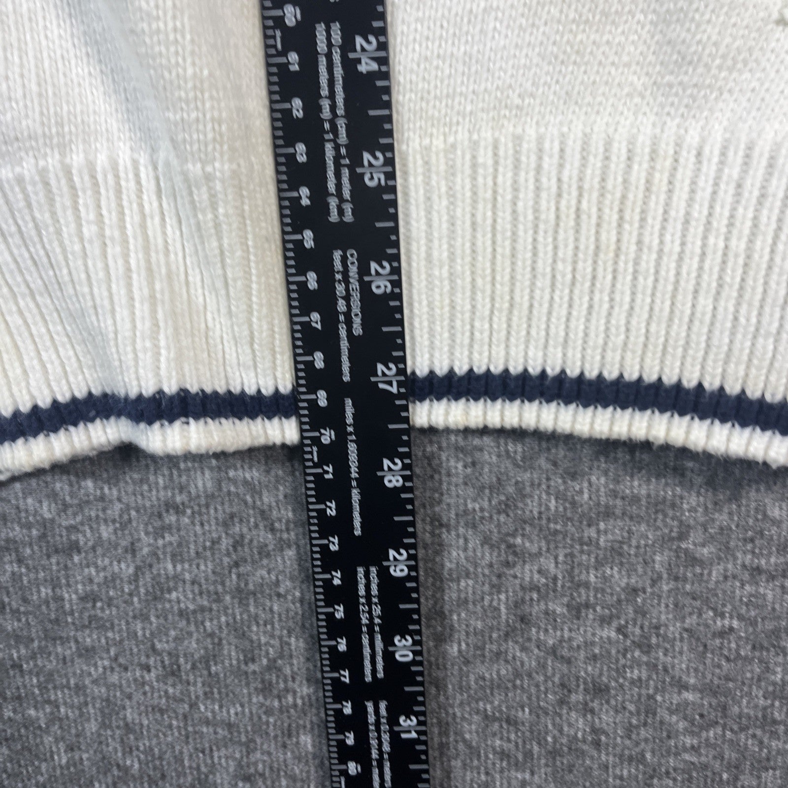 vintage nautical sweaters mens White long sleeve knitted crew neck extra large 