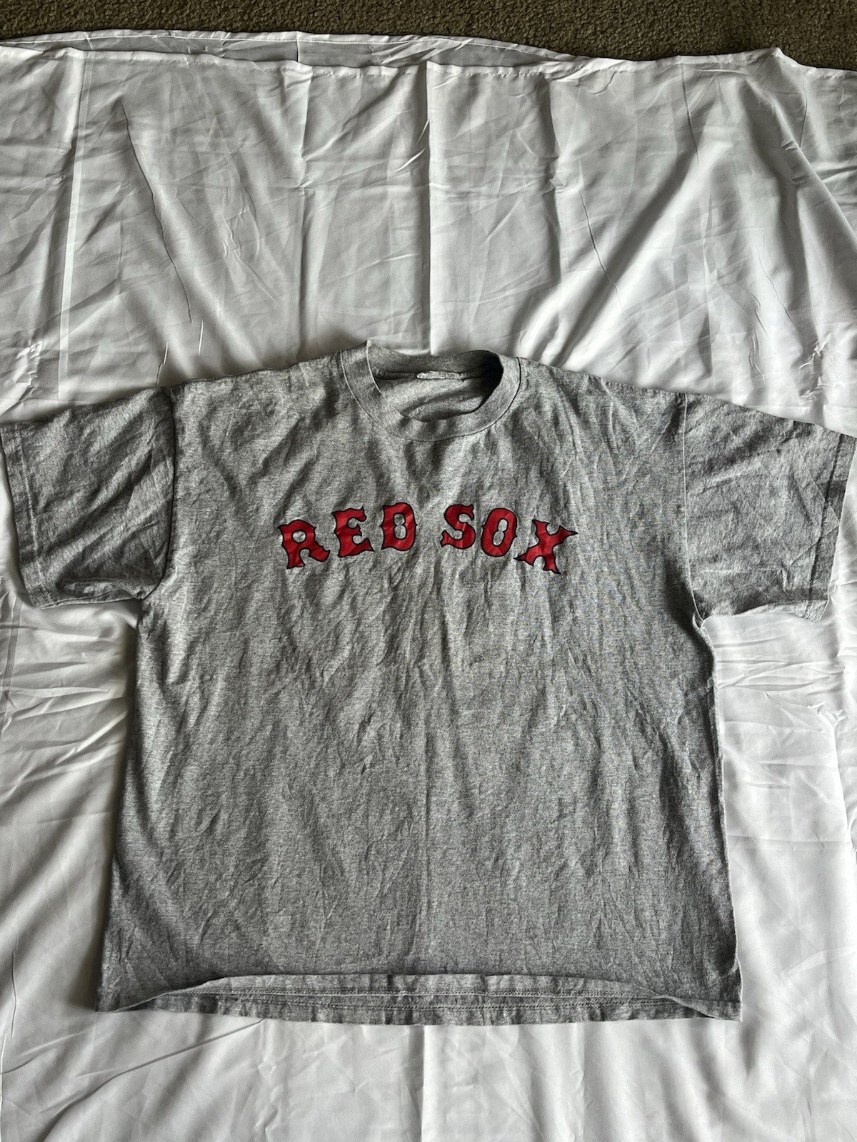 Boston Red Sox Johnny Damon 18 Gray T Shirt Men XL 