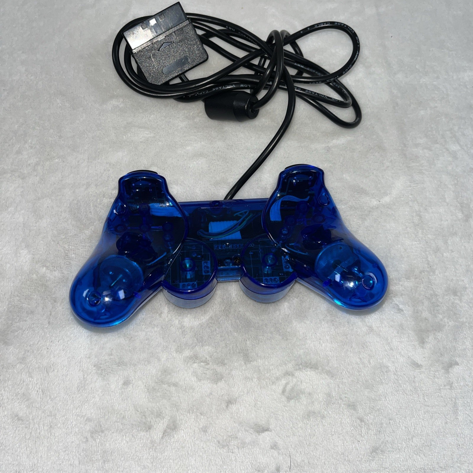 PS2 Controller Compatible with Sony Playstation 2 & Ps1 / Psone, Blue Untested