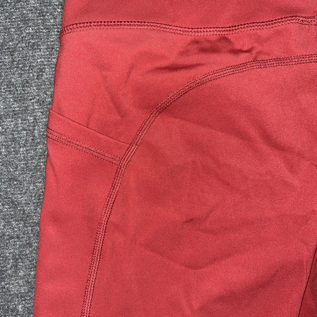 Zyia Active Cropped Burnt orange Cropped Leggings Media pockets Size 6-8